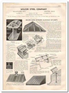 Milcor Steel Company 1933 Vintage Catalog Skylights Extruded Aluminum Milcor Steel Company 1933 Vintage Catalog Skylights Extruded Aluminum