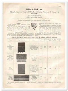 Bird Son Inc 1933 Vintage Catalog Roof Asphalt Shingles Surfaced Butt Bird Son Inc 1933 Vintage Catalog Roof Asphalt Shingles Surfaced Butt