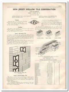 New Jersey Hollow Tile Corp 1933 Vintage Catalog Partitions Furring