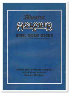 Detroit Steel Products Company 1931 Vintage Catalog Roof Decks Holorib Detroit Steel Products Company 1931 Vintage Catalog Roof Decks Holorib