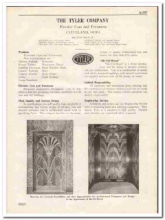 Tyler Company 1931 Vintage Catalog Elevator Cars Entrances Me-Tyl-Wood Tyler Company 1931 Vintage Catalog Elevator Cars Entrances Me-Tyl-Wood