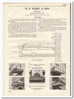 W F Overly Sons 1931 Vintage Catalog Marquees Architectural Building W F Overly Sons 1931 Vintage Catalog Marquees Architectural Building