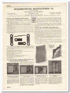 Richards-Wilcox Mfg Company 1931 Vintage Catalog Doors Hardware Fire Richards-Wilcox Mfg Company 1931 Vintage Catalog Doors Hardware Fire