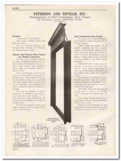 Peterson Neville Inc 1931 Vintage Catalog Door Frame Steel Combination Peterson Neville Inc 1931 Vintage Catalog Door Frame Steel Combination