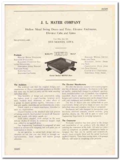 J L Mayer Company 1931 Vintage Catalog Elevator Enclosures Cabs Gates J L Mayer Company 1931 Vintage Catalog Elevator Enclosures Cabs Gates