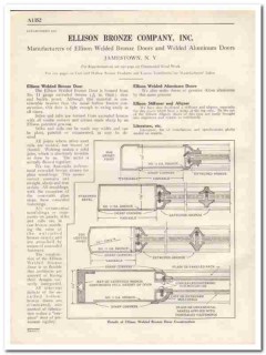 Ellison Bronze Company 1931 Vintage Catalog Doors Welded Aluminum