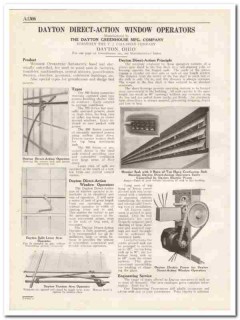 Dayton Greenhouse Mfg Company 1931 Vintage Catalog Window Operators