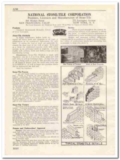 National Stone-Tile Corp 1931 Vintage Catalog Concrete Holobrik Cast