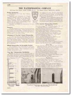 The Waterproofing Company 1931 Vintage Catalog Cement Cow Bay