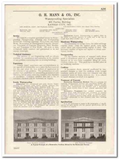 O H Mann Company 1931 Vintage Catalog Concrete Waterproof Specialists