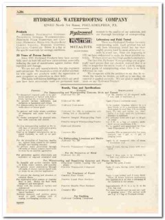 Hydroseal Waterproofing Company 1931 Vintage Catalog Penetrite Coating Hydroseal Waterproofing Company 1931 Vintage Catalog Penetrite Coating