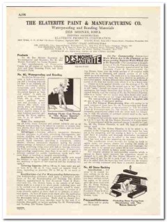 Elaterite Paint Mfg Company 1931 Vintage Catalog Waterproofing Bonding Elaterite Paint Mfg Company 1931 Vintage Catalog Waterproofing Bonding