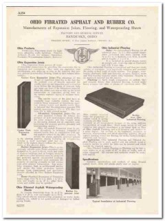 Ohio Fibrated Asphalt Rubber Company 1931 Vintage Catalog Flooring