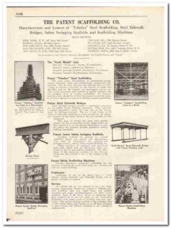 Patent Scaffolding Company 1931 Vintage Catalog Steel Sidewalk Bridge Patent Scaffolding Company 1931 Vintage Catalog Steel Sidewalk Bridge