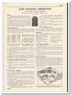 Ramp Buildings Corp 1931 Vintage Catalog Concrete Garage Motoramps