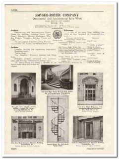 Smyser-Royer Company 1931 Vintage Catalog Iron Works Architectural Smyser-Royer Company 1931 Vintage Catalog Iron Works Architectural