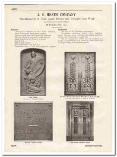 J S Heath Company 1931 Vintage Catalog Bronze Wrought Iron Work Metal