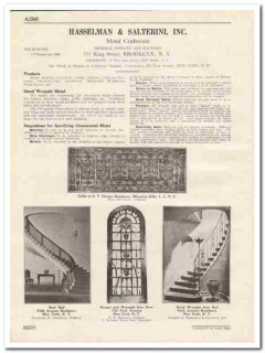 Hasselman Salterini Inc 1931 Vintage Catalog Wrought Iron Door Rail Hasselman Salterini Inc 1931 Vintage Catalog Wrought Iron Door Rail