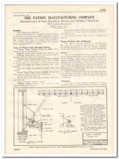 Payson Mfg Company 1931 Vintage Catalog Windows Sash Operating Devices Payson Mfg Company 1931 Vintage Catalog Windows Sash Operating Devices