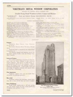 Voigtmann Metal Window Corp 1931 Vintage Catalog Steel Double Hung