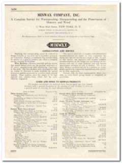 Minwax Company 1931 Vintage Catalog Waterproofing Dampproofing Masonry Minwax Company 1931 Vintage Catalog Waterproofing Dampproofing Masonry