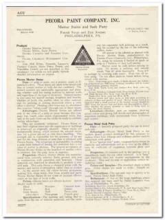 Pecora Paint Company 1931 Vintage Catalog Mortar Stains Sash Putty Pecora Paint Company 1931 Vintage Catalog Mortar Stains Sash Putty