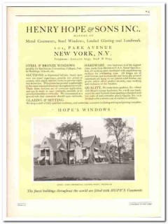 Henry Hope Sons Inc 1931 Vintage Catalog Windows Casement Steel Bronze