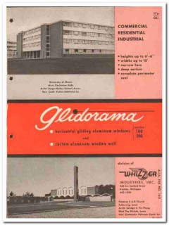 Whizzer Industries Inc 1962 Vintage Catalog Windows Aluminum Glidorama