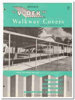 Jim Doyle Company 1962 Vintage Catalog Roofing Walkway Covers V-Dek