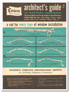 Eastern Products Corp 1962 Vintage Catalog Drapery Hardware Architect