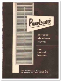 Ventilouvre Company 1958 Vintage Catalog Panelouvre Aluminum Louvres Ventilouvre Company 1958 Vintage Catalog Panelouvre Aluminum Louvres