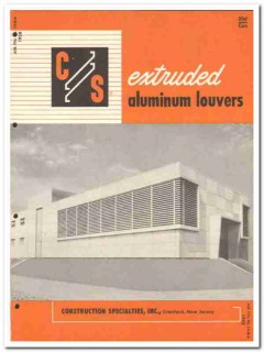 Construction Specialties Inc 1958 Vintage Catalog Louvers Aluminum