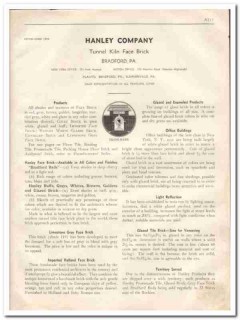 Hanley Company 1933 Vintage Catalog Brick Tunnel Kiln Face Court Glaze