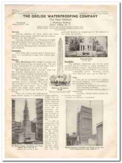 Obelisk Waterproofing Company 1933 Vintage Catalog Caffall Process Obelisk Waterproofing Company 1933 Vintage Catalog Caffall Process