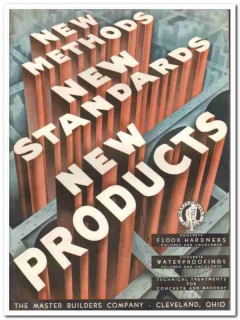 Master Builders Company 1933 Vintage Catalog Concrete Floor Hardner