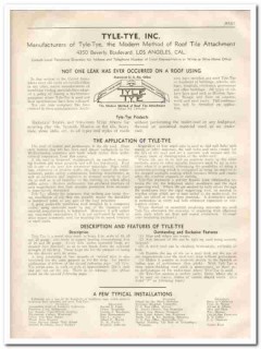 Tyle-Tye Inc 1933 Vintage Catalog Roof Tile Attachment Metallic Strip Tyle-Tye Inc 1933 Vintage Catalog Roof Tile Attachment Metallic Strip