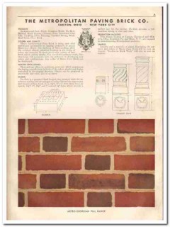 Metropolitan Paving Brick Company 1933 Vintage Catalog Du-Brik Face