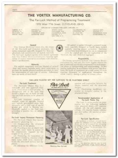 Vortex Mfg Company 1933 Vintage Catalog Dens-Tect Par-Lock Plaster