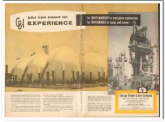 Chicago Bridge Iron Company 1959 Vintage Ad Oil Tank Tower Experience