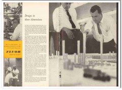 Fluor Corp 1959 Vintage Ad Oil Refine Design Three Dimension Engineers