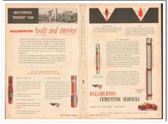 Halliburton Oil Well Cementing Company 1959 Vintage Ad Tools Service