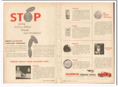 Halliburton Oil Well Cementing Company 1959 Vintage Ad Drilling Stop