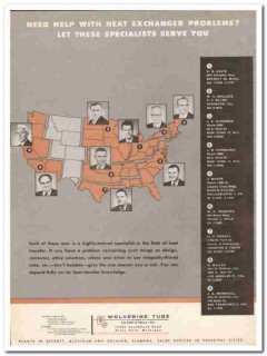 Calumet Hecla Inc 1959 Vintage Ad Oil Wolverine Tube Heat Exchanger