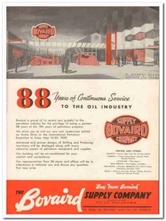 Bovaird Supply Company 1959 Vintage Ad Oil 88 Years Continuous Service