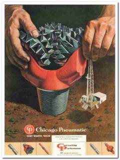 Chicago Pneumatic Tool Company 1959 Vintage Ad Oil 3-Cone Bits Reamers Chicago Pneumatic Tool Company 1959 Vintage Ad Oil 3-Cone Bits Reamers