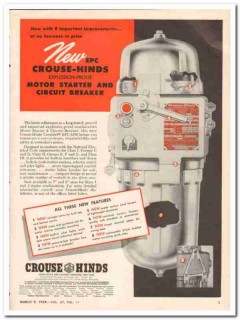 crouse-hinds company 1959 epc motor starter circuit breaker vintage ad crouse-hinds company 1959 epc motor starter circuit breaker vintage ad