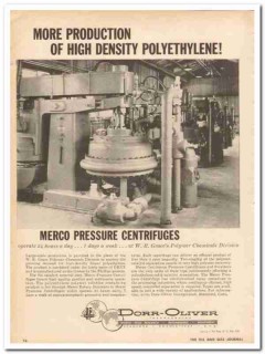 Dorr-Oliver Inc 1959 Vintage Ad Merco Pressure Centrifuges WR Grace Dorr-Oliver Inc 1959 Vintage Ad Merco Pressure Centrifuges WR Grace