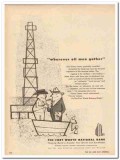 fort worth national bank 1959 wherever oil men gather boat vintage ad