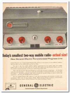 general electric company 1959 smallest two-way mobile radio vintage ad general electric company 1959 smallest two-way mobile radio vintage ad