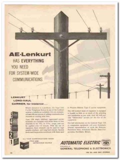 general telephone electronics 1959 lenkurt communications vintage ad general telephone electronics 1959 lenkurt communications vintage ad